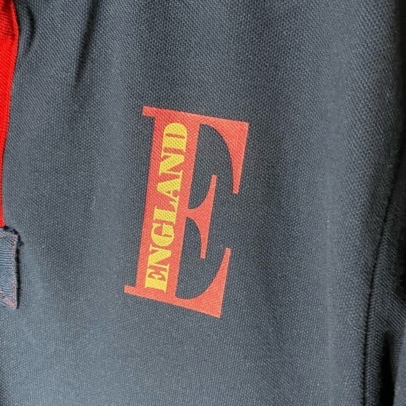 England Victorious Navy Short Sleeve‎ Polo Embroidered Patches NWT Y2K  Medium - Picture 7 of 11